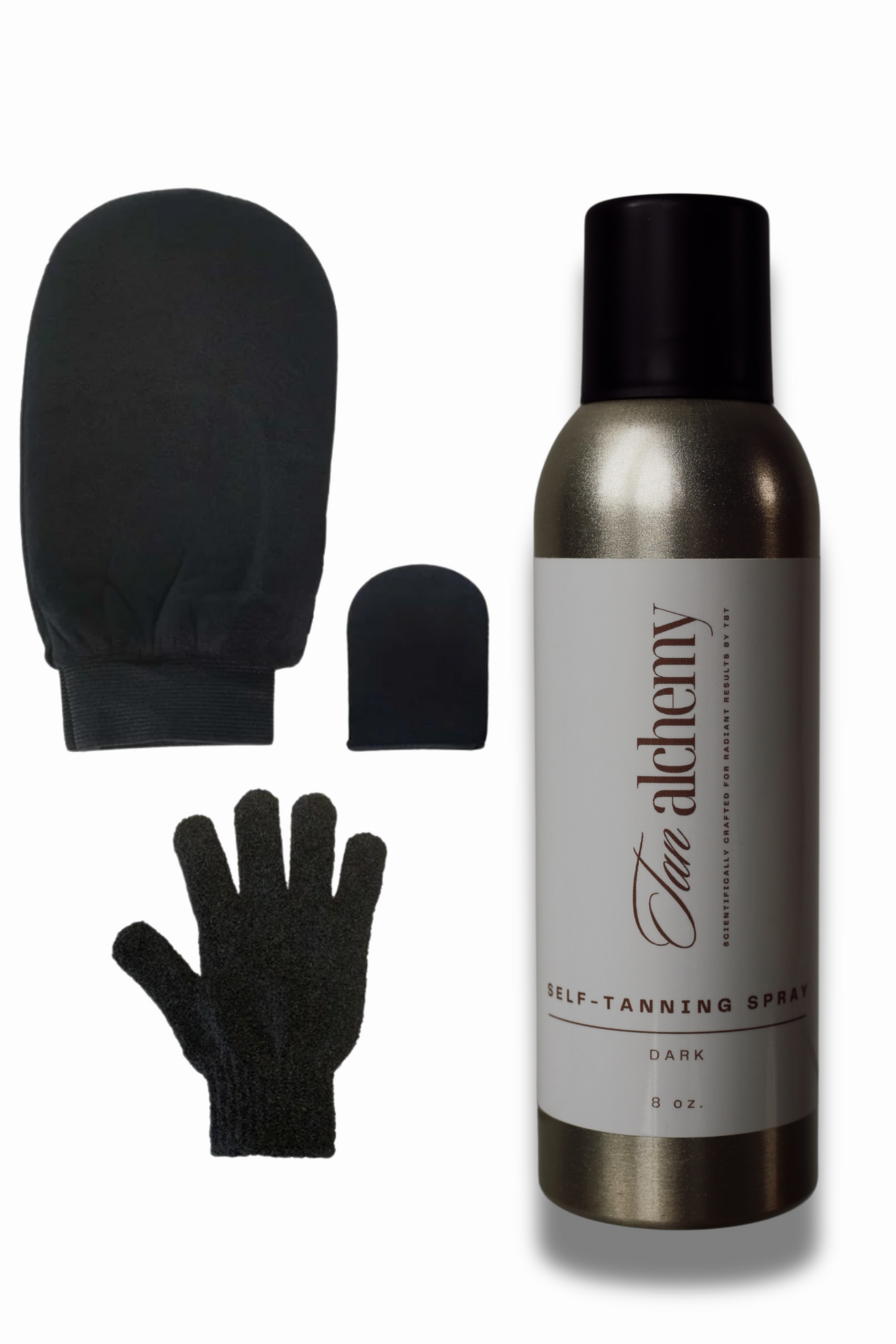 Self-Tanning Spray-1 Can, 1 Application Mitt Set (Black)