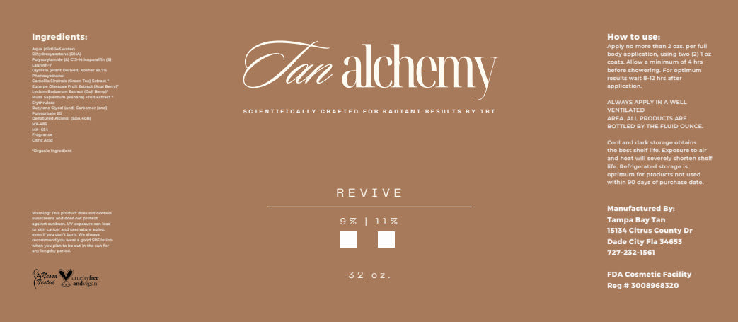 Revive Spray Tan Solution (Skin Perfecting Blend)