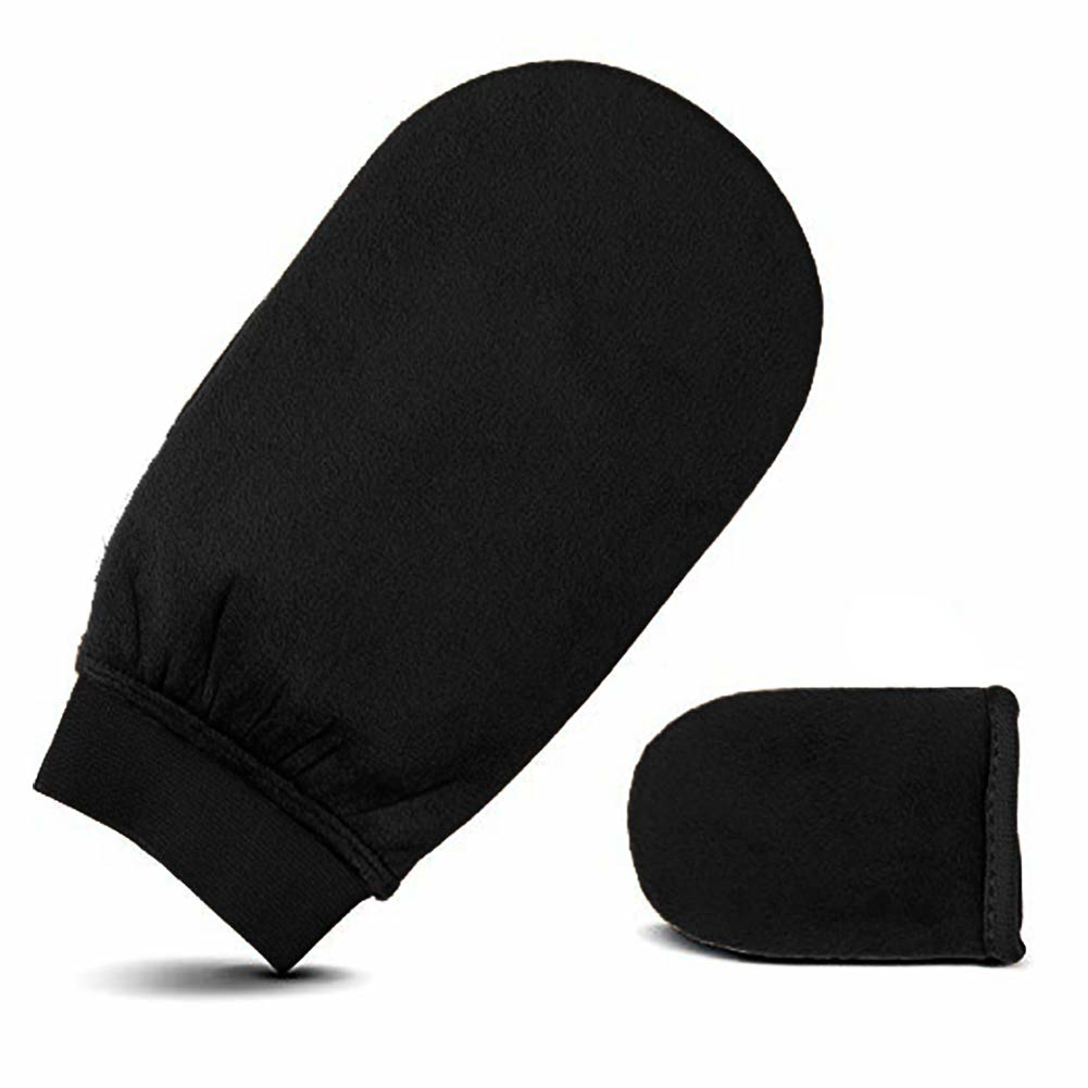 Sunless Tanning Applicator and Exfoliation Mitt Set - Black