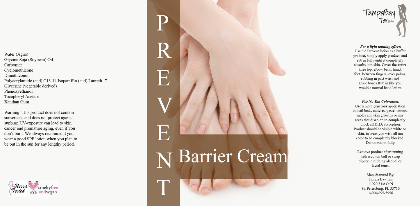 Spray Tanning Barrier Cream