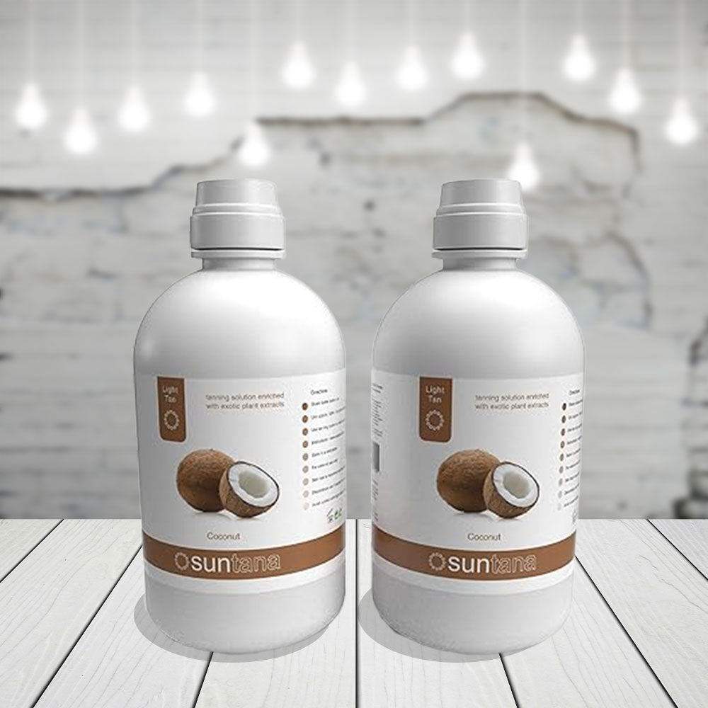 64zo Two bottles of Suntana coconut tanning solution