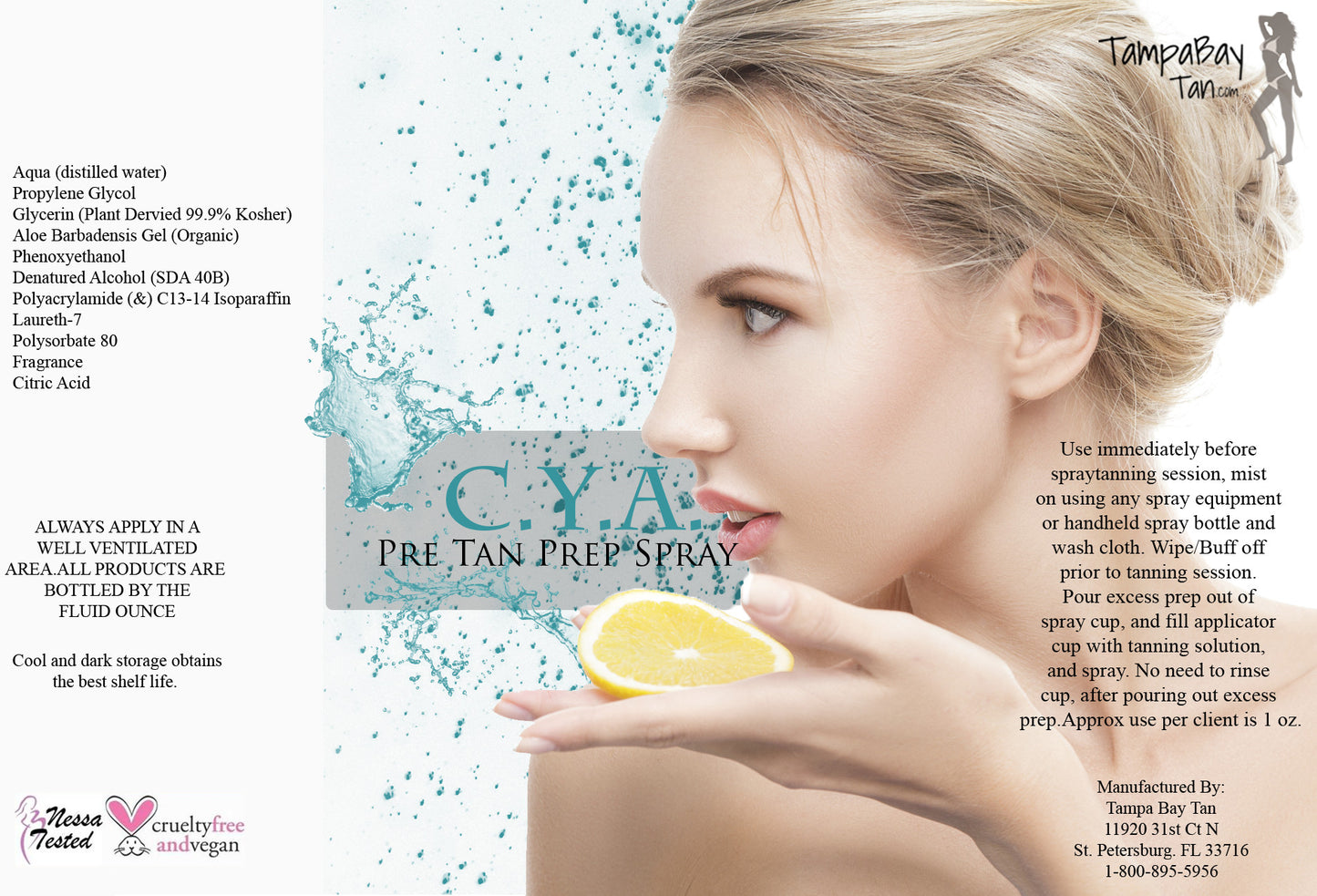 C.Y.A. Pre Tan Prep Spray